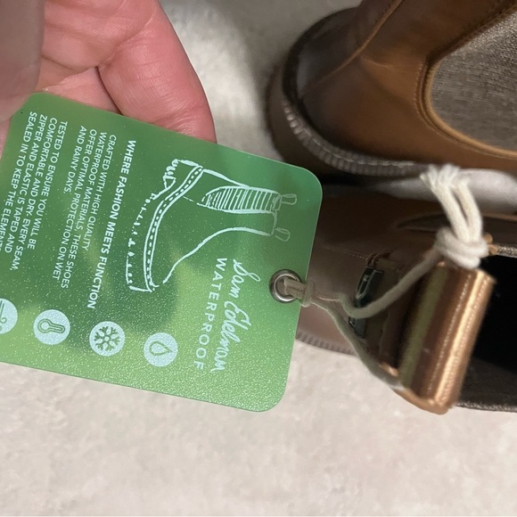 Sam Edelman Laguna2 Waterproof suede boots in Desert Olive (camel & tan) 6.5 - Picture 6 of 7